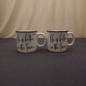 Life is Better on the Farm Cups Set of 2
